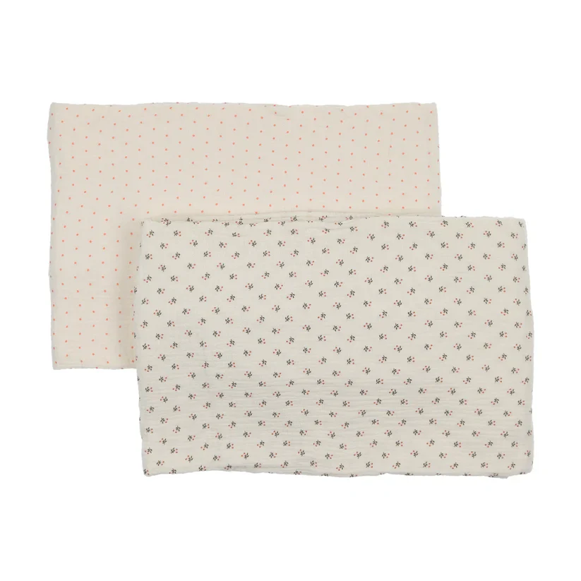 Mema Knits Pink Floral Swaddle Set - Floral Pink