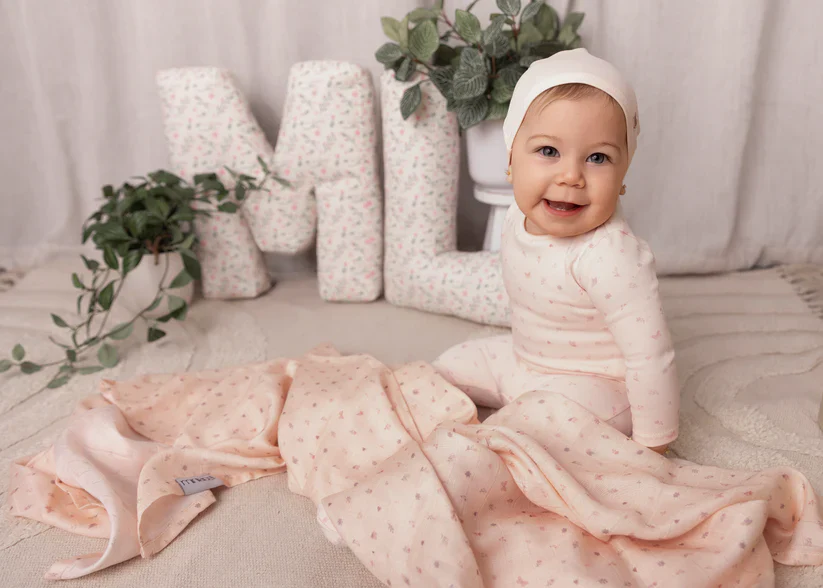 Mini Label Butterfly All Over Print Layette Set - Pink - Image 2