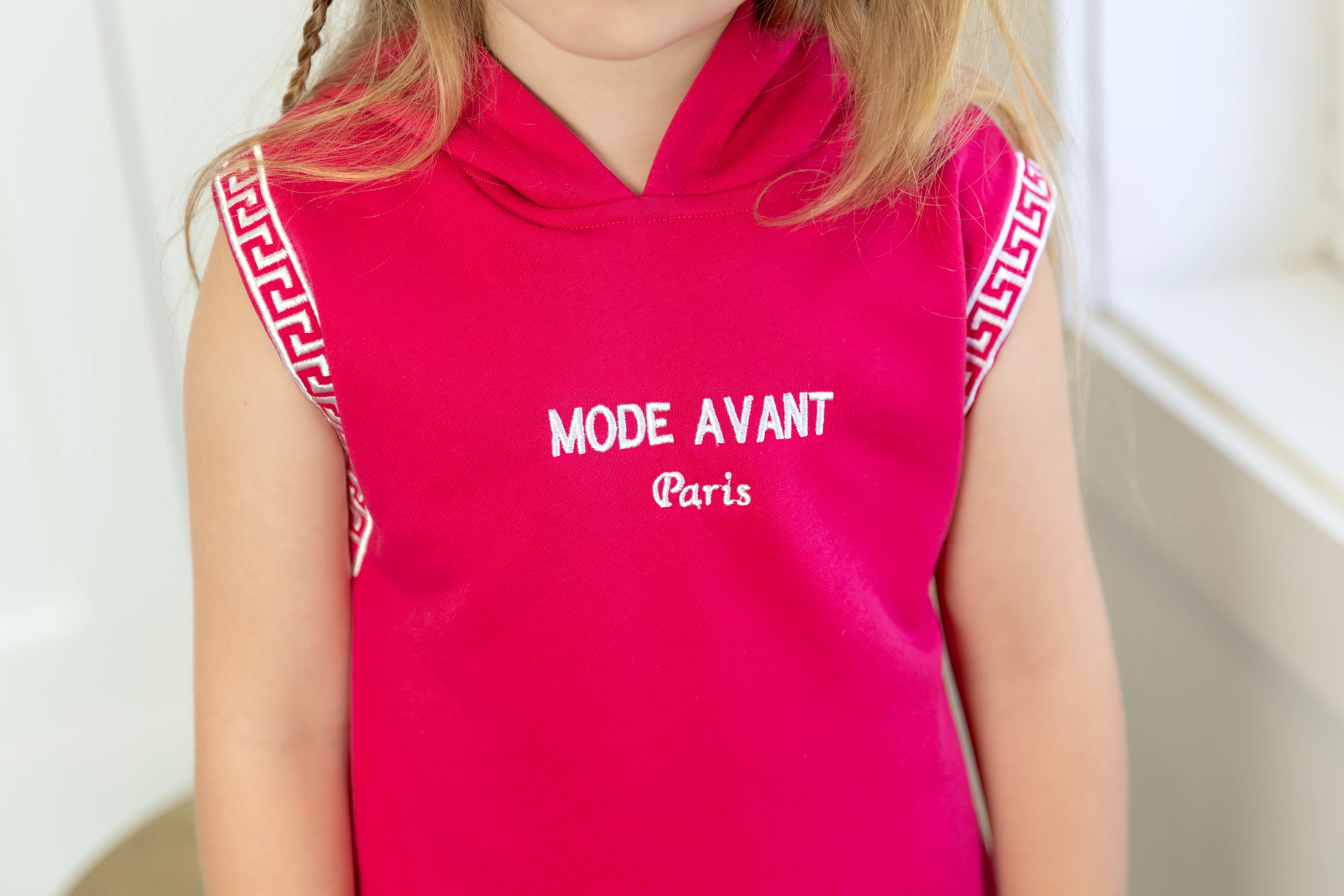 Mode Avant Mode Hoodie Dress - Hot Pink - Image 3