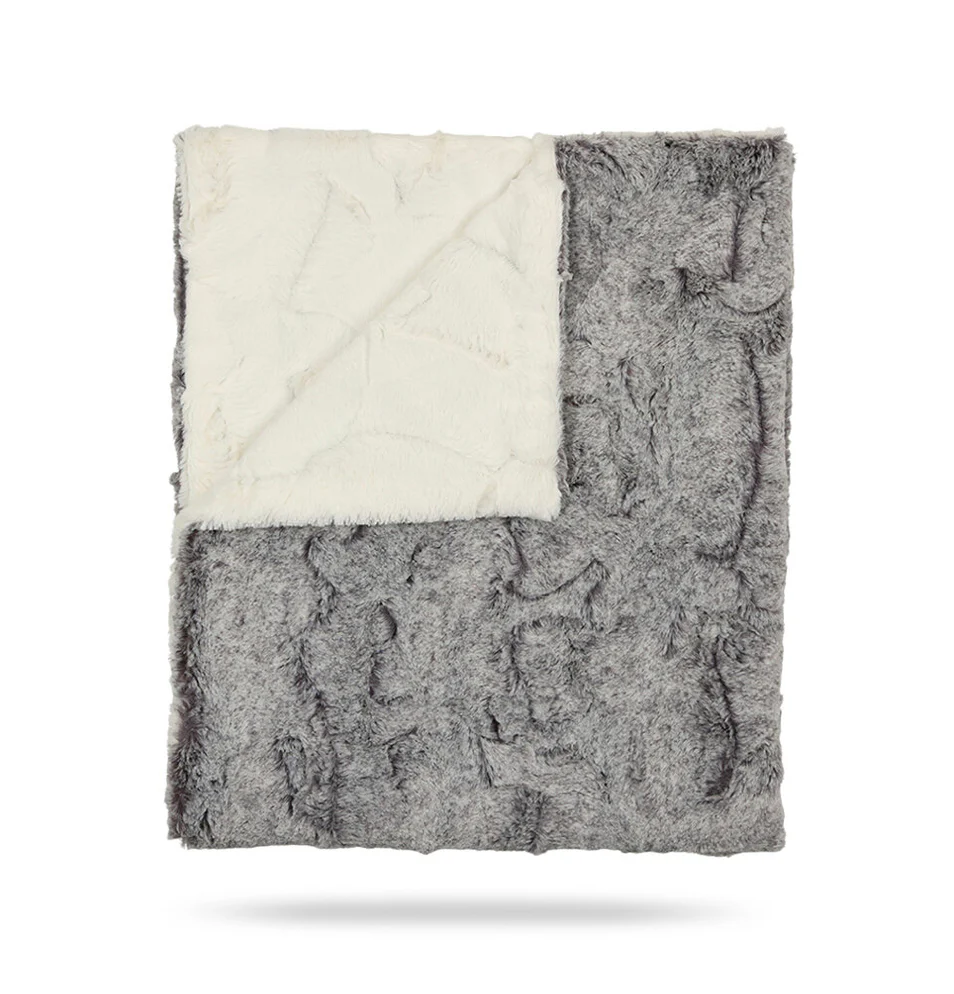 Gray & Stone  Lux Fur Blanket