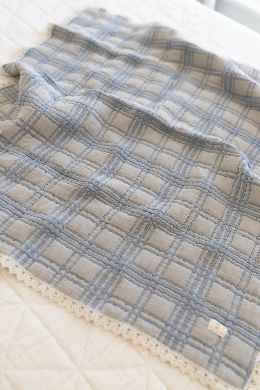 New Grain French Plaid Blanket - Bluebell - Image 2
