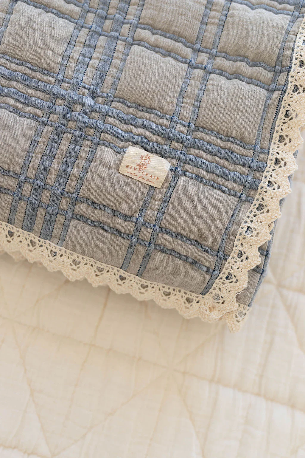 New Grain French Plaid Blanket - Bluebell - Image 3