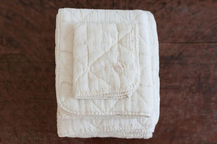 New Grain Quilted Lovie - Milk - Image 2