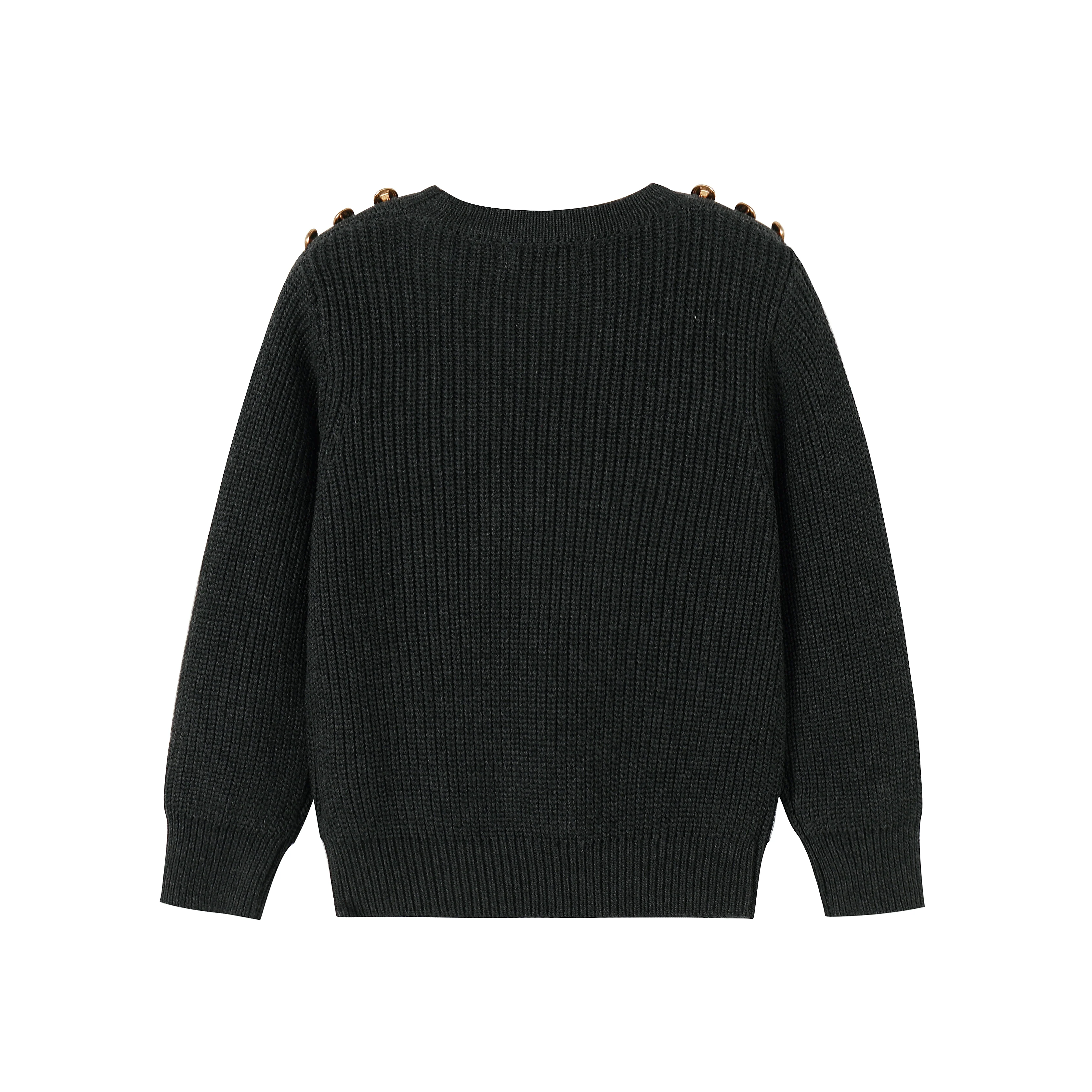 Nou Nelle Boys Chunky Sweater - Grey - Image 3