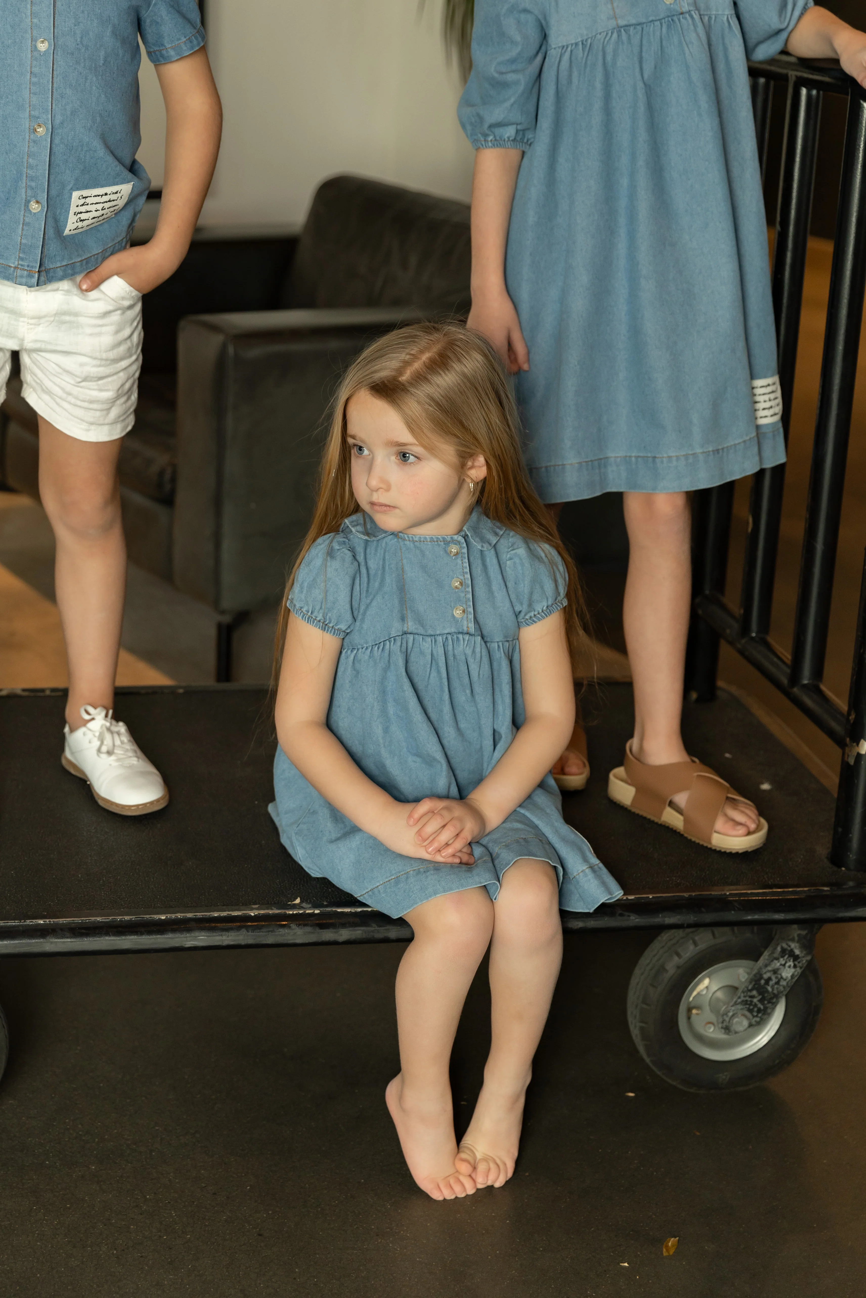 Nou Nelle Denim Label Short Sleeve Dress (runs small) - Image 3