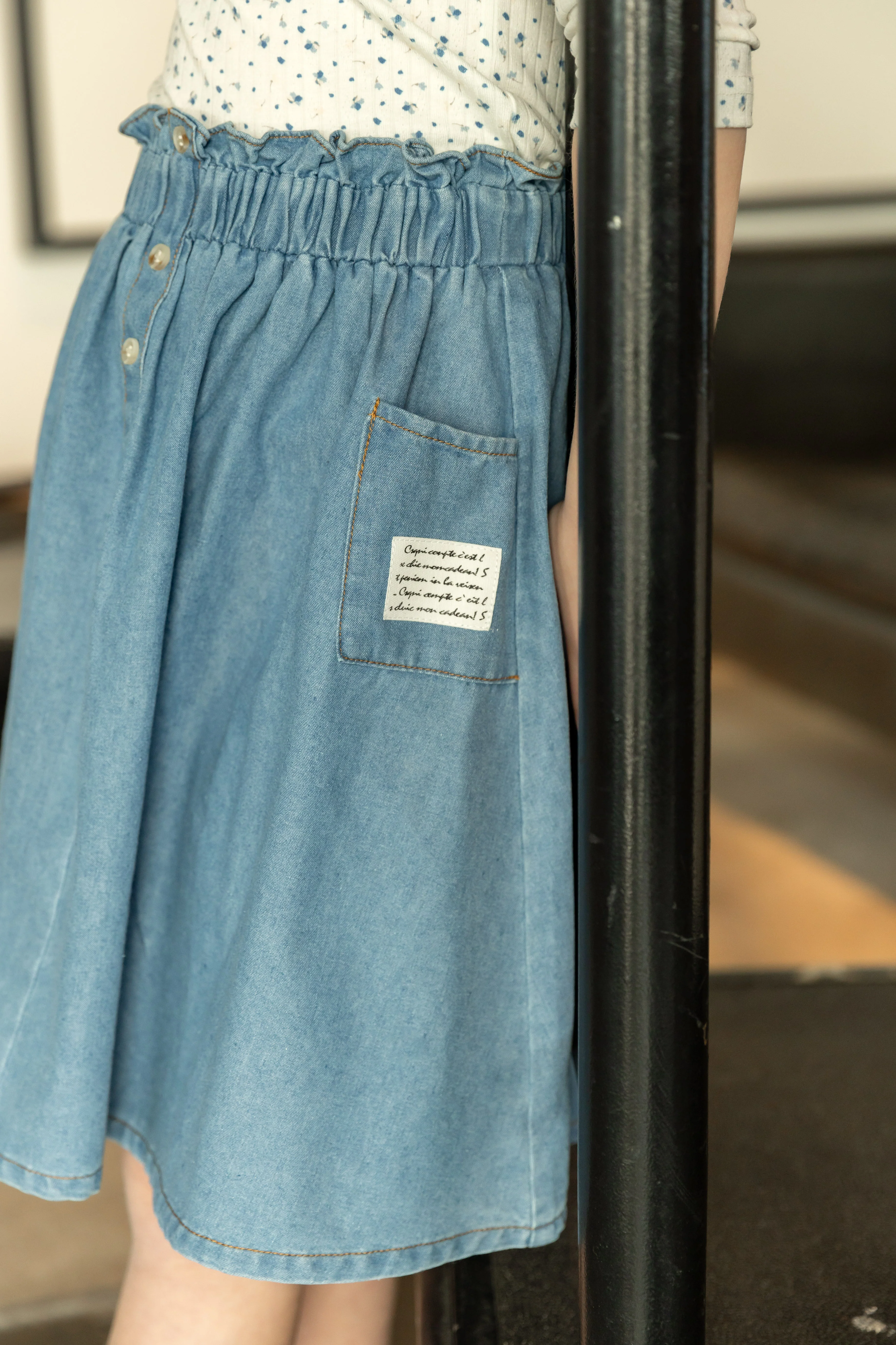 Nou Nelle Denim Label Skirt - Image 2