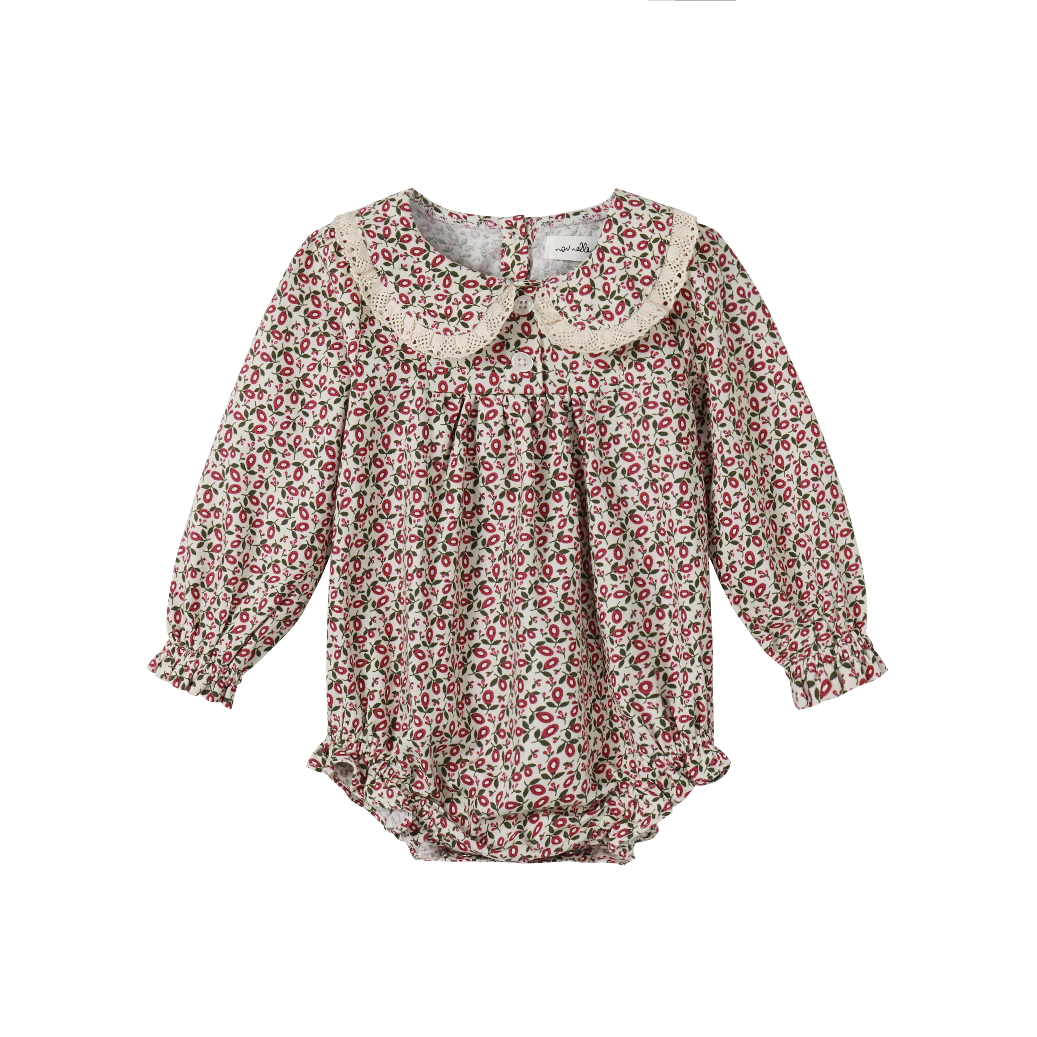 Nou Nelle Floral Magenta Romper - Image 2
