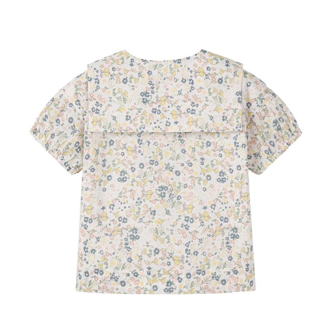 Nou Nelle Floral Yellow Blouse (Short Sleeve) - Image 2
