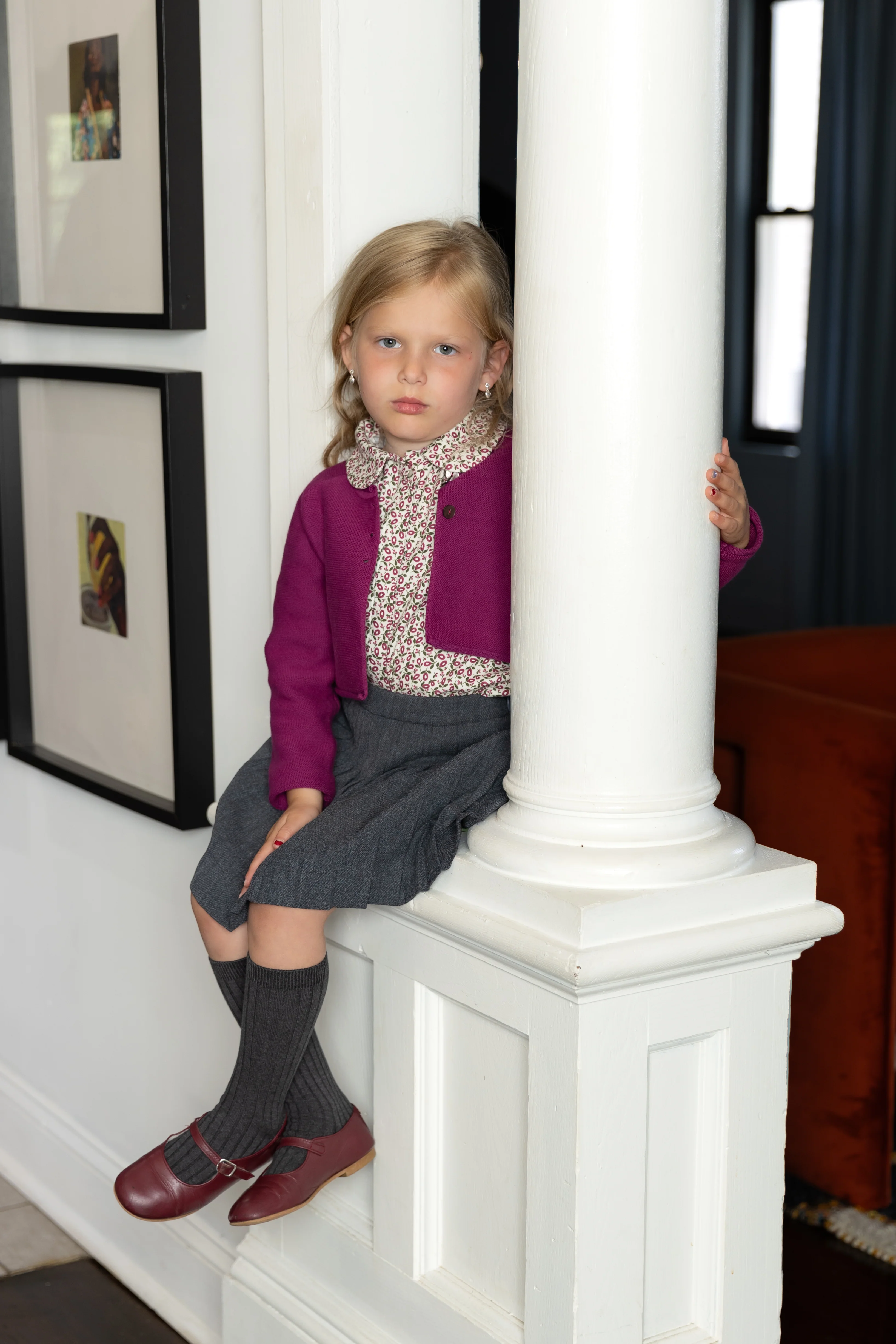 Nou Nelle Magenta Cardigan *Runs Big-Size Down*