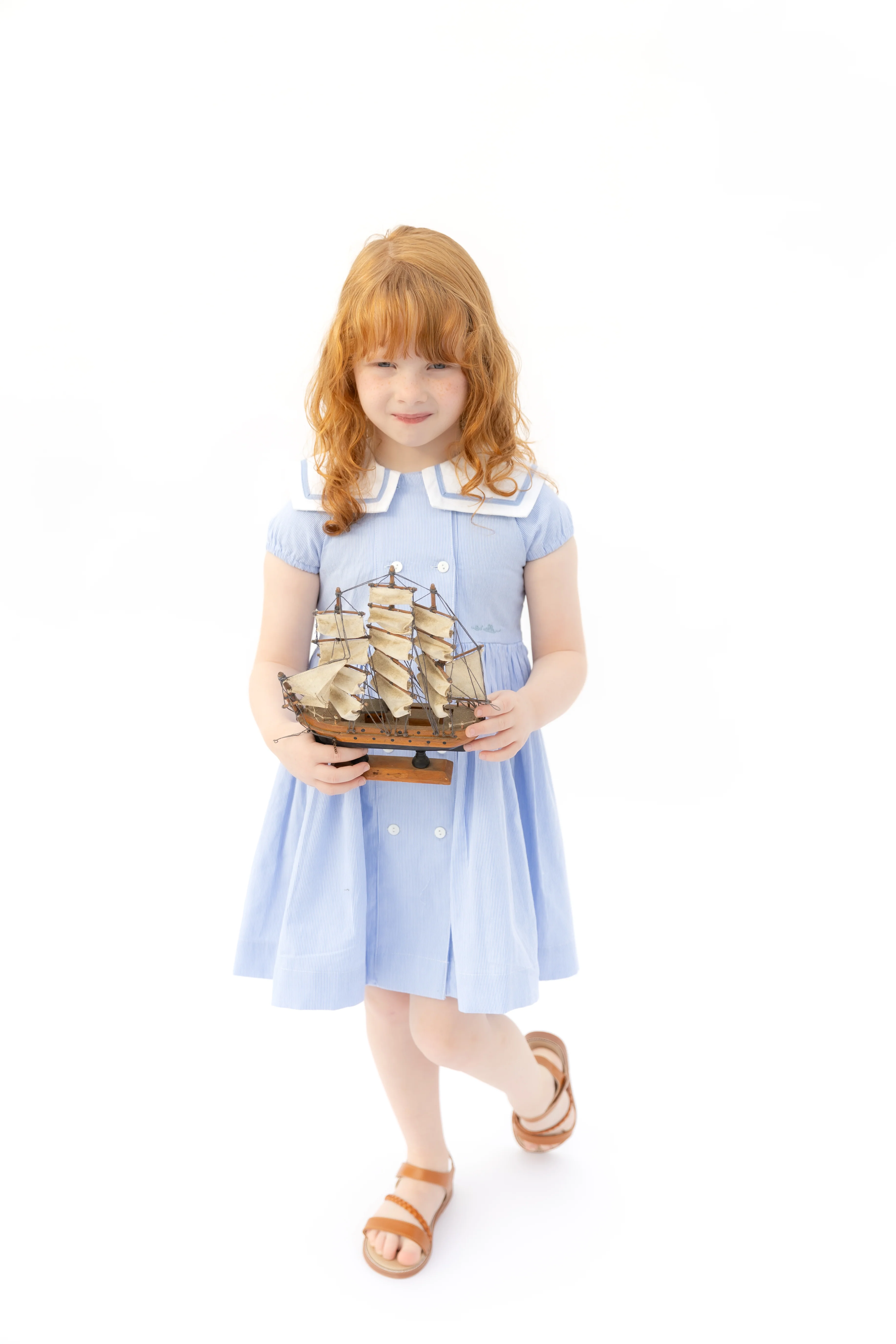 Nou Nelle Striped Double Breasted Dress (Short Sleeve) - Image 2