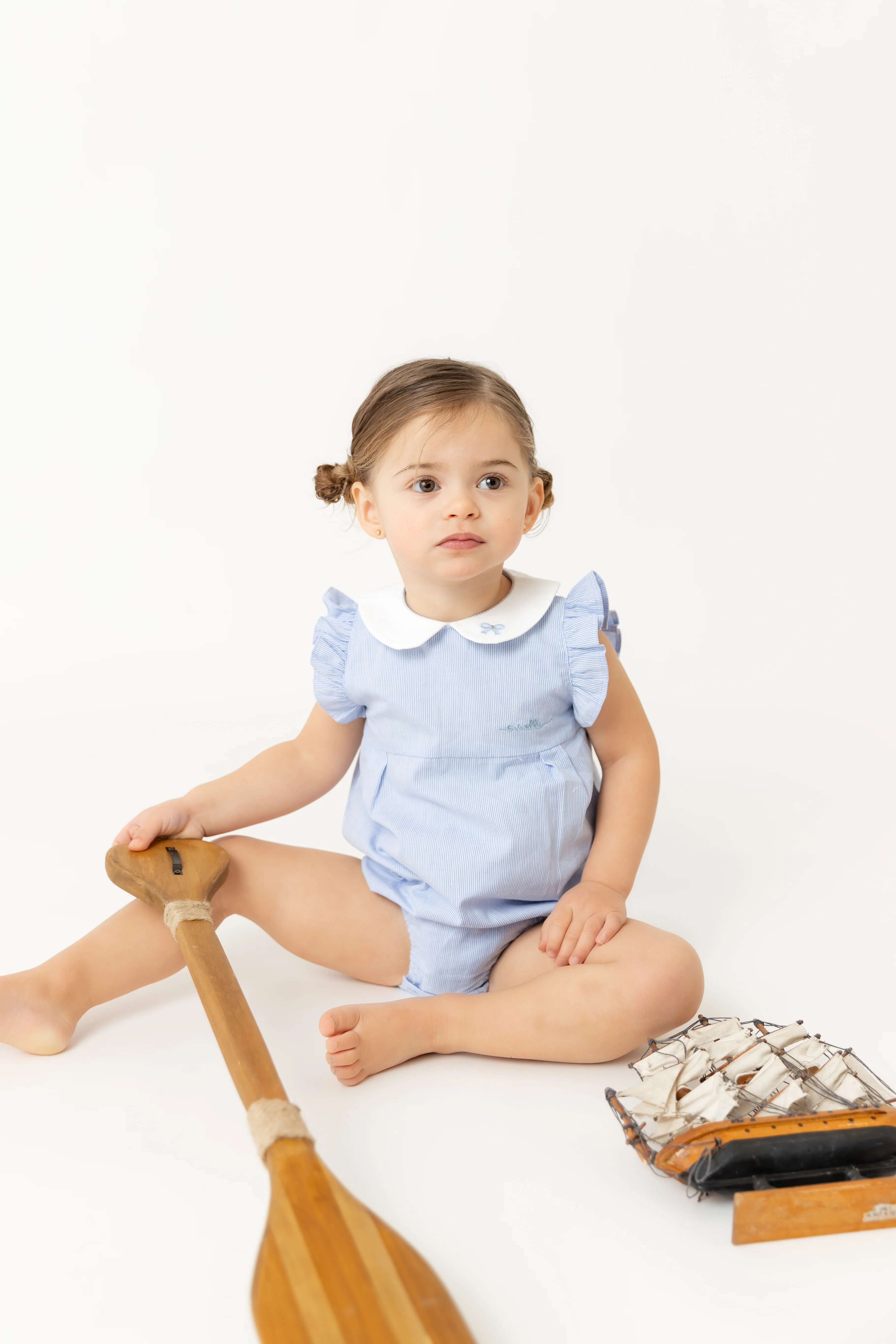 Nou Nelle Striped Girl Romper - Image 2