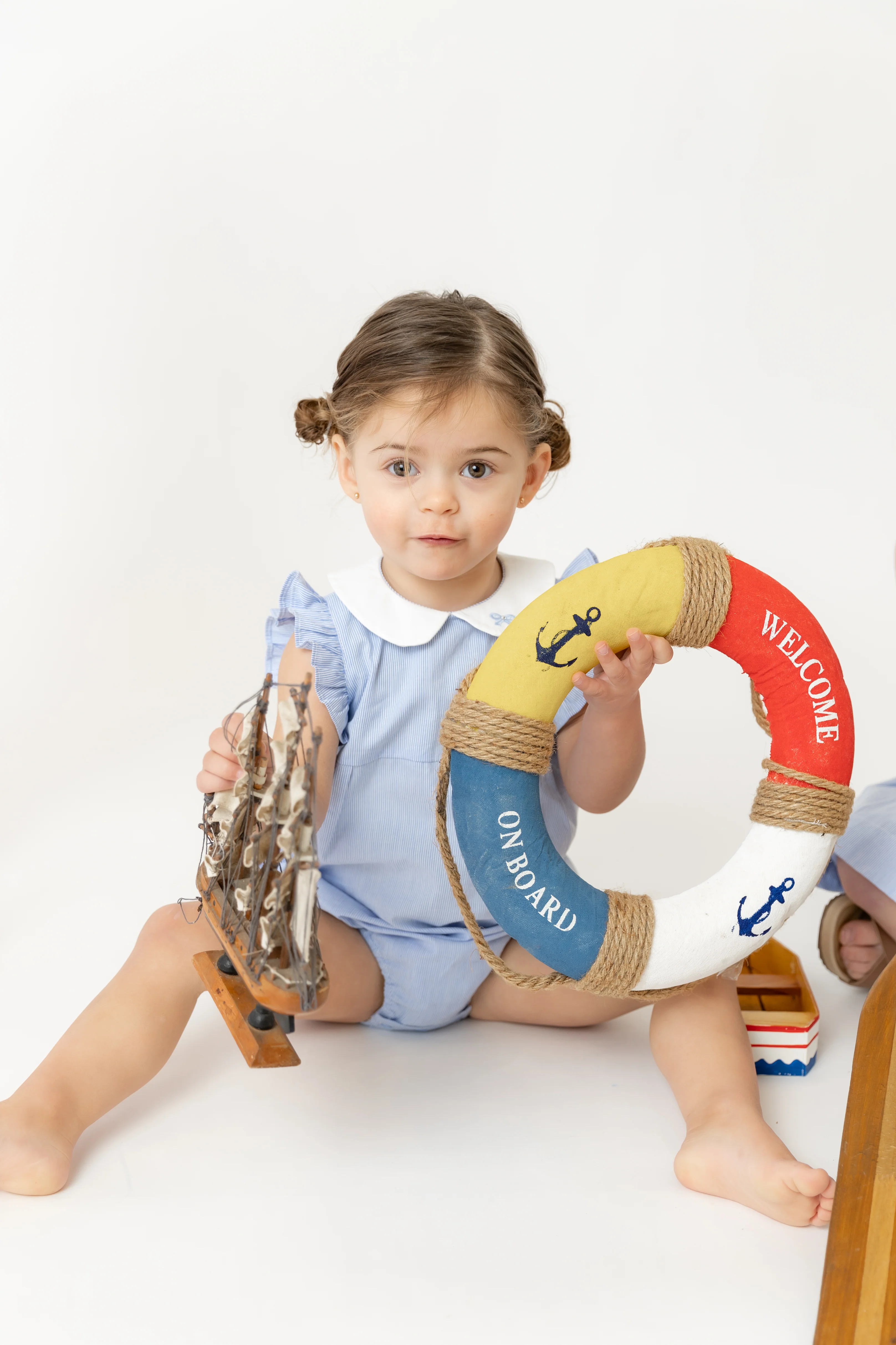 Nou Nelle Striped Girl Romper - Image 3