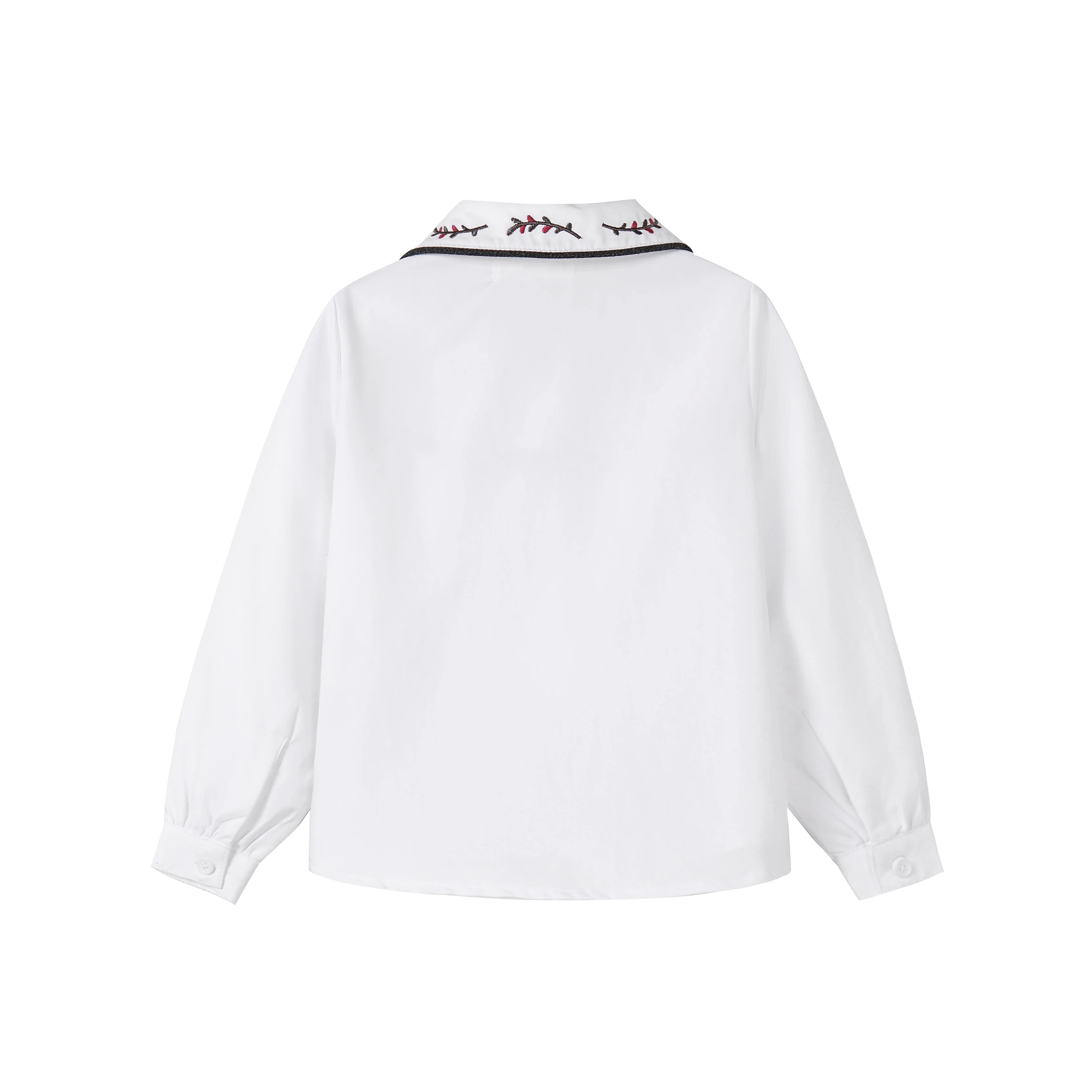Nou Nelle White Embroidered Magenta Blouse - Image 3
