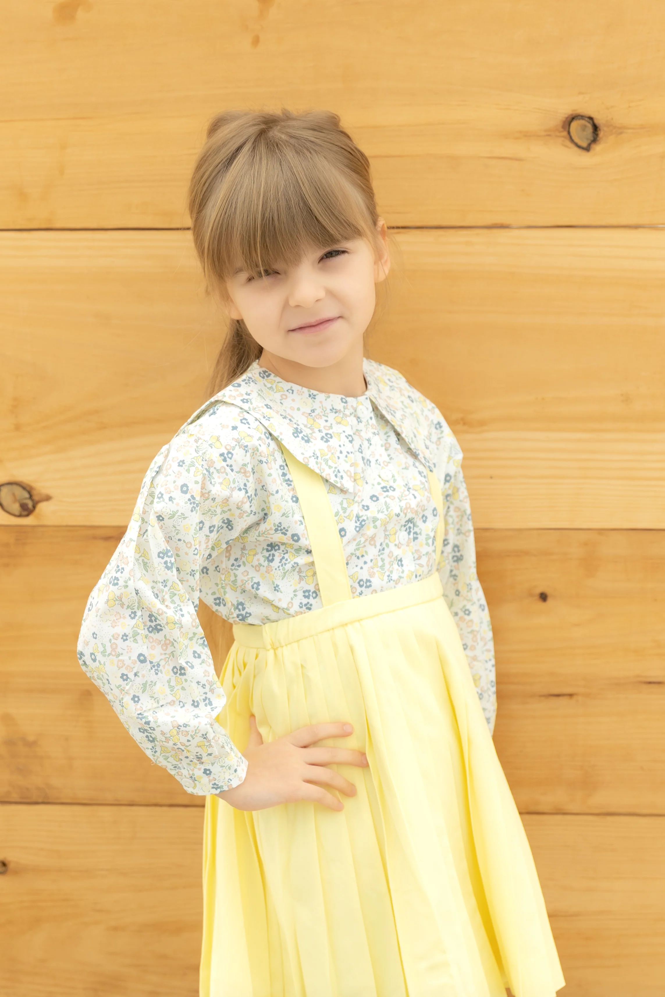 Nou Nelle Yellow Pleated Jumper - Image 3