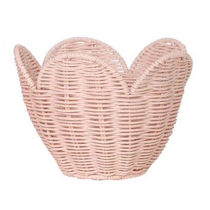 Olliella Rattan Lily Basket - Blush