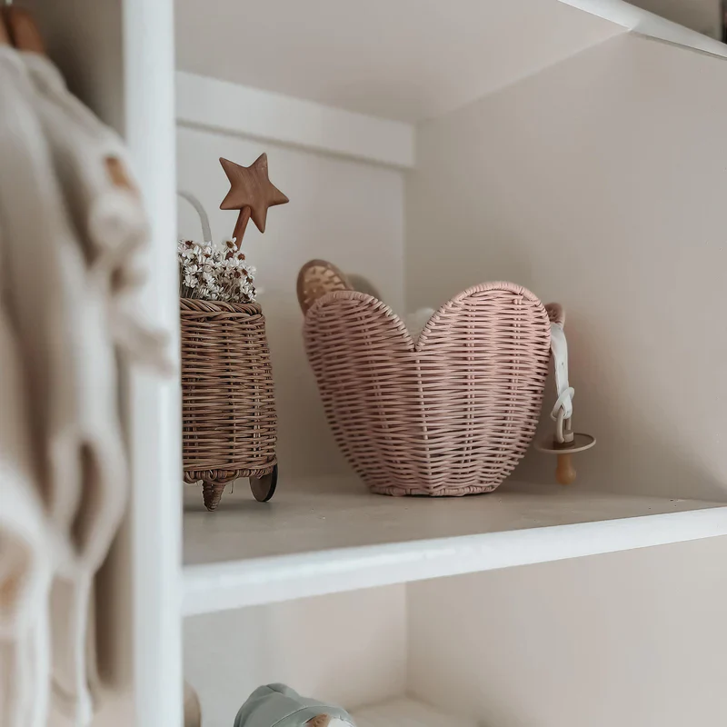 Olliella Rattan Lily Basket - Blush - Image 3