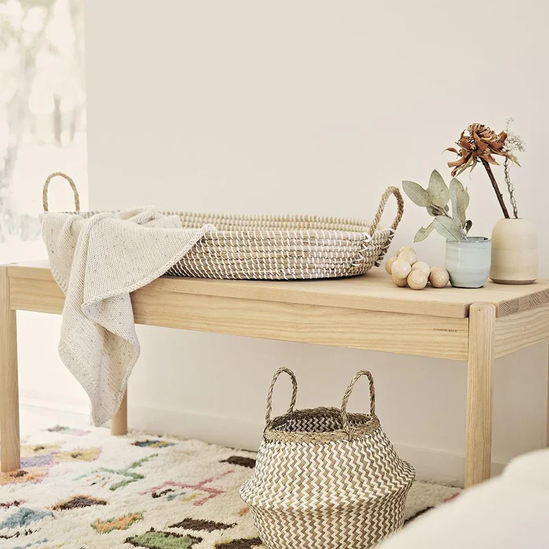 Olliella Reva Seagrass Changing Basket - Image 2