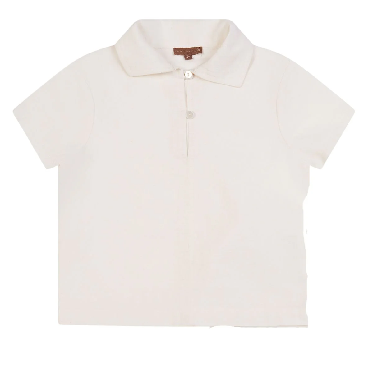 Orange Dimanche Off-White Linen Shirt