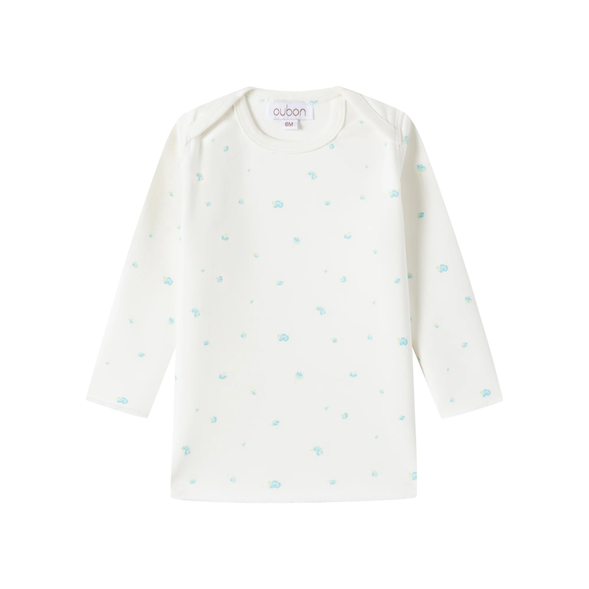 Oubon Boys Rose Blue Floral Two Piece Set And Bonnet - Image 2
