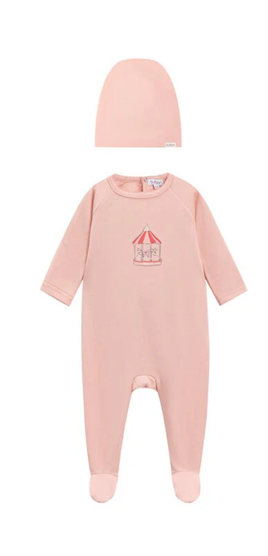 Oubon Carasoul Footie & Hat - Pink