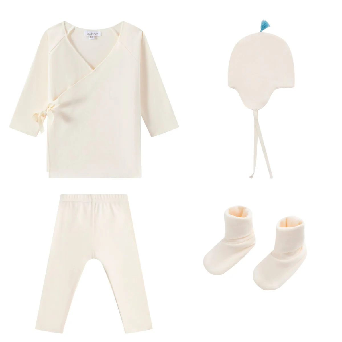 Oubon Fleece 4 Piece Set - Off White