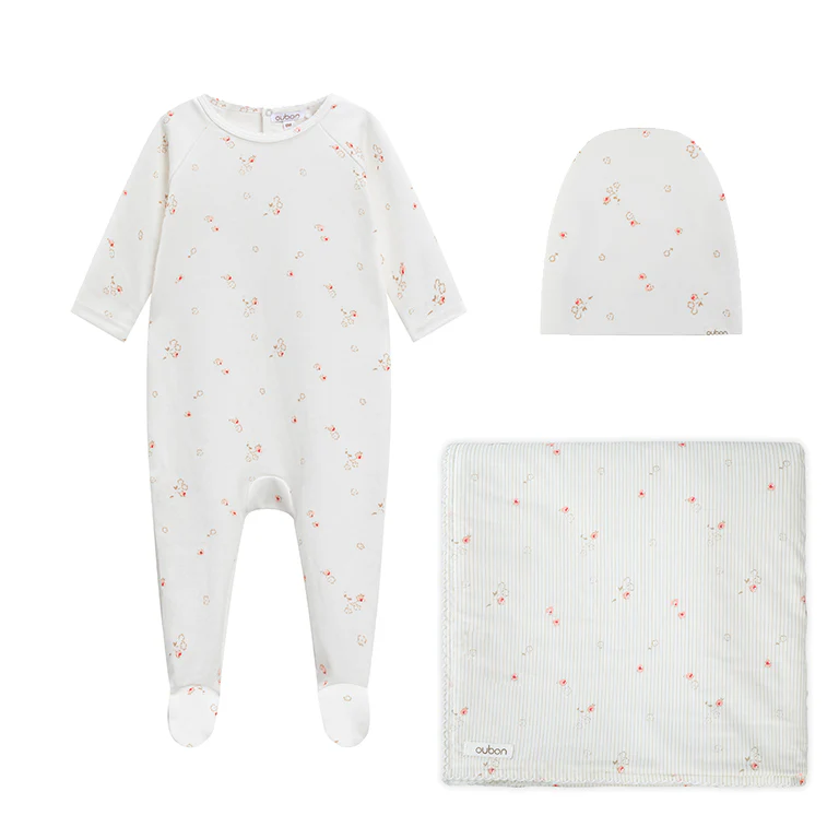 Oubon Floral 3PC Set - Off White
