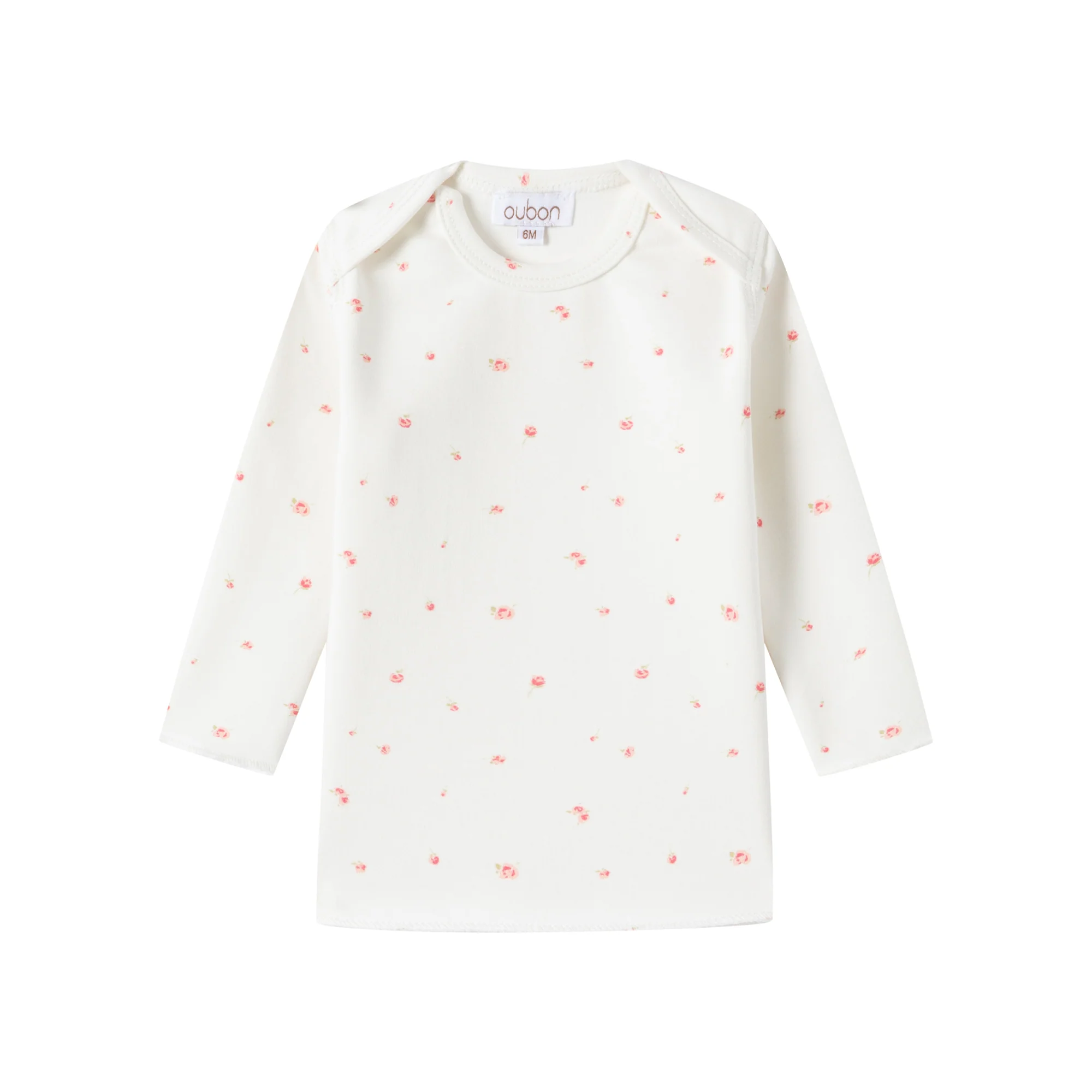 Oubon Girls Rose Pink Floral Two Piece Set And Bonnet - Image 2