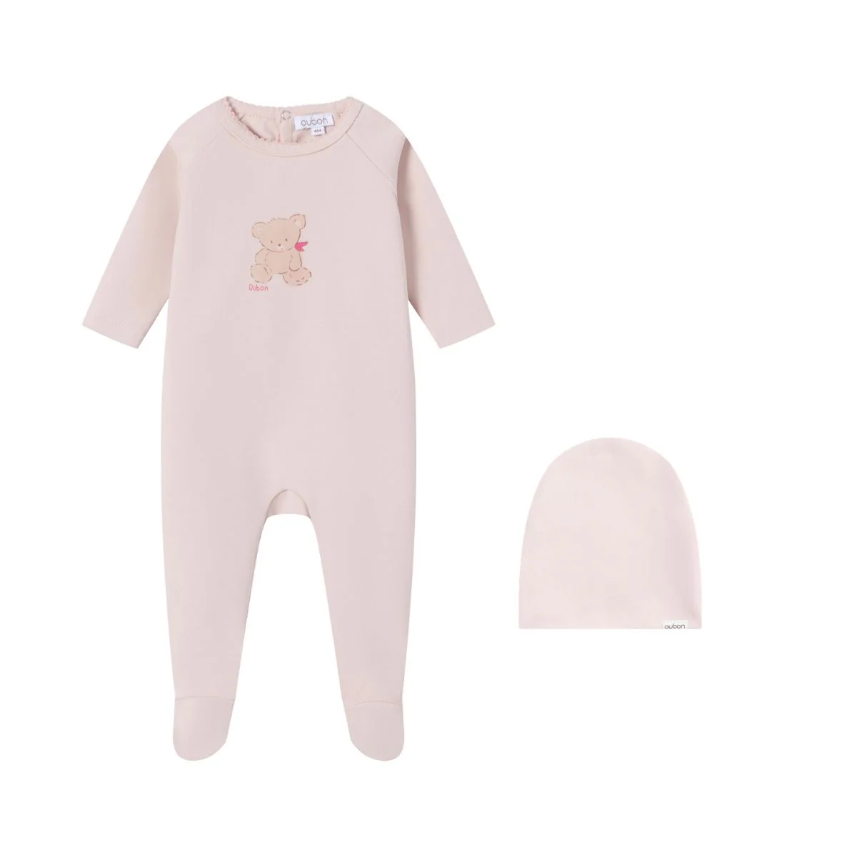 Oubon Girls Teddy Bear Footie And Hat
