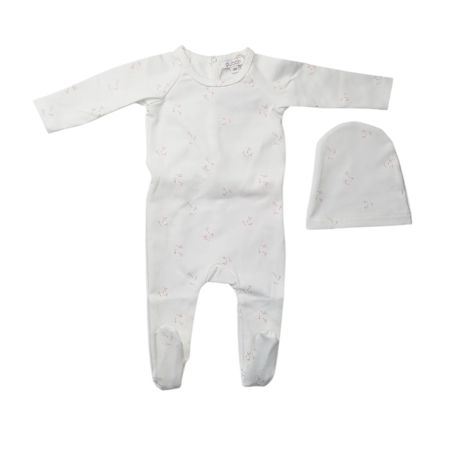 Oubon Girls Whisper Bloom Footie And Hat