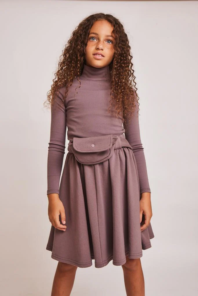 Parni Short Skirt w. Drawstring-Grape - Image 3