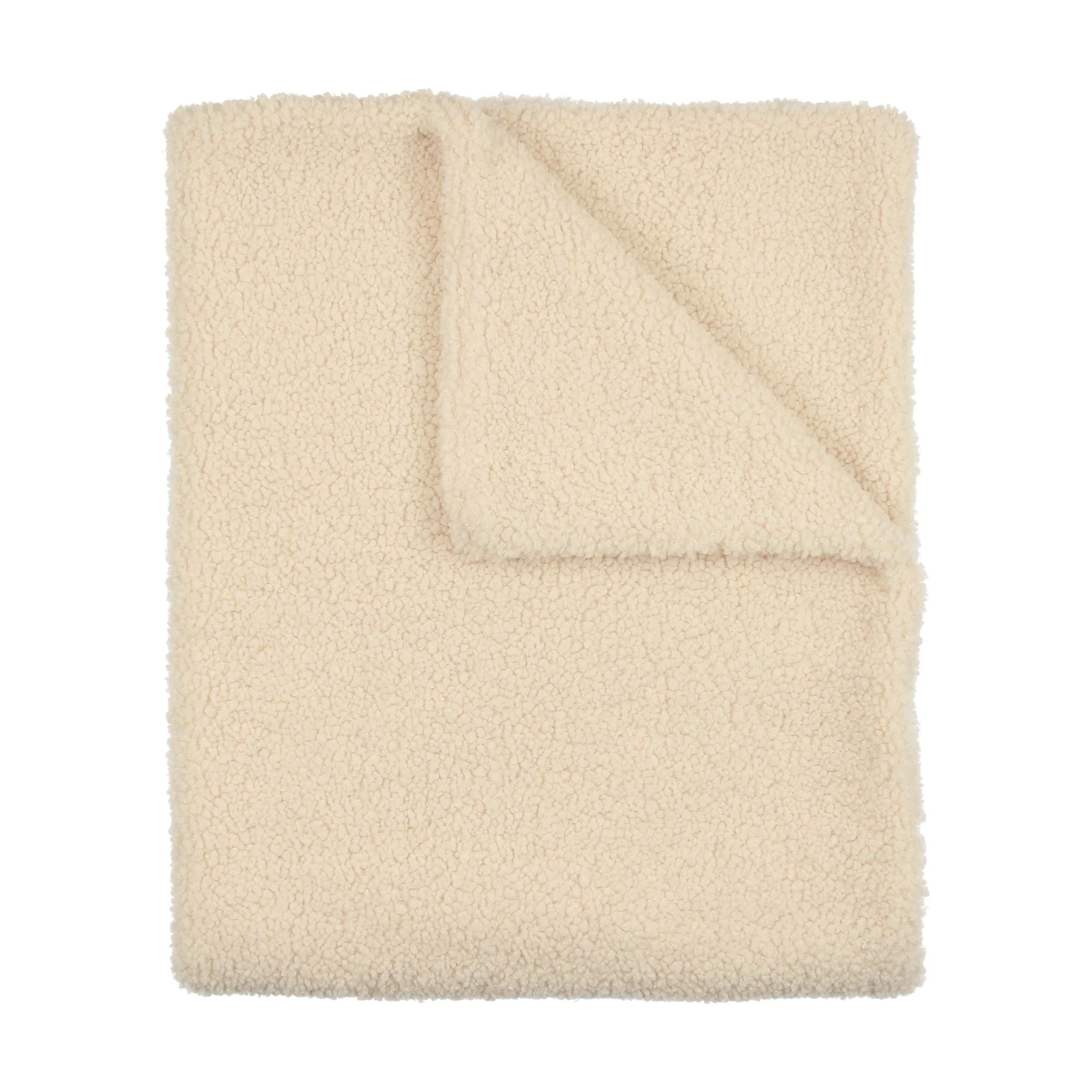 Peluche Teddy Fur Blanket - Cream