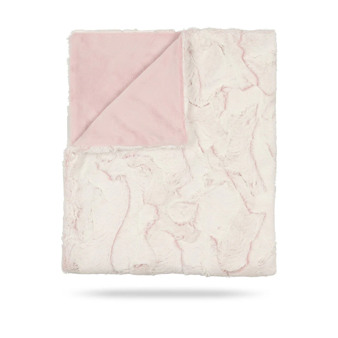 Peluche Crushed Mauve Frost Lux Fur Blanket