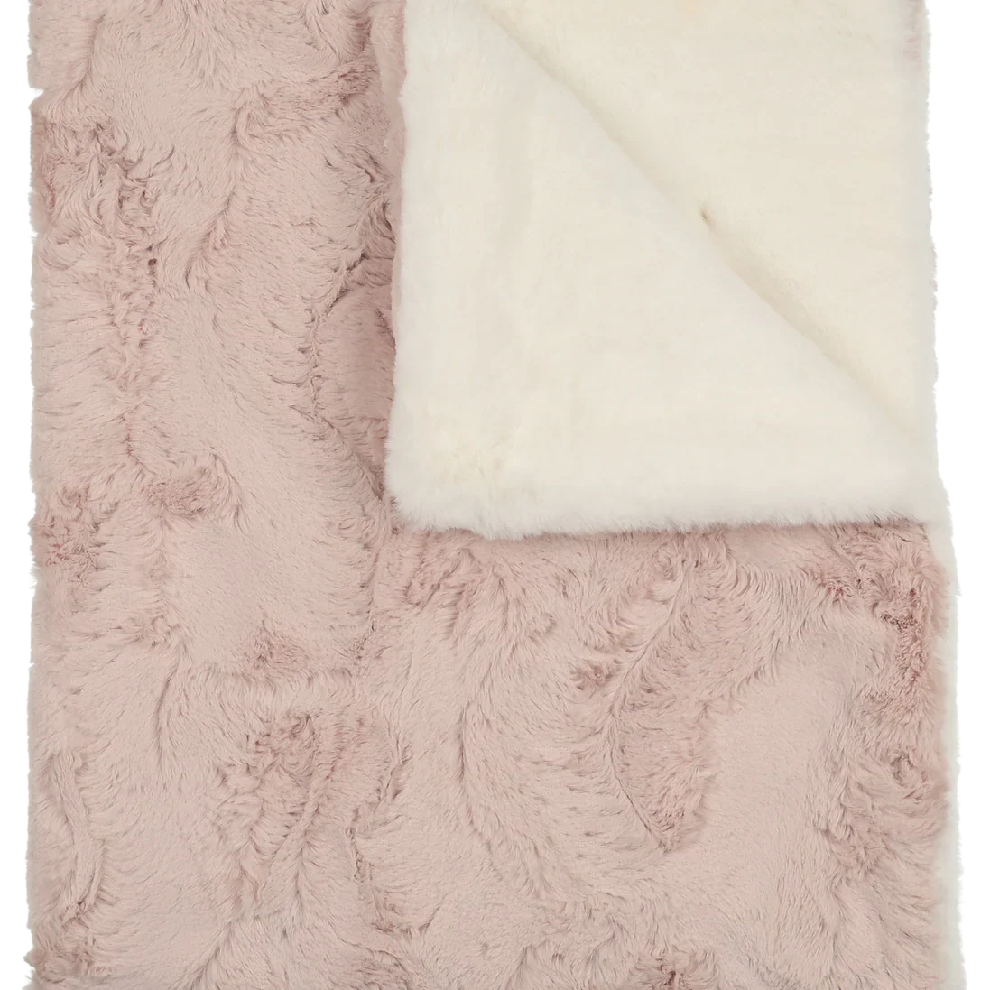 Peluche Natural & Rose Lux Fur Blanket (1505)