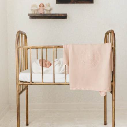 Peluche Peluche Embossed Knit Blanket - Rose - Image 3