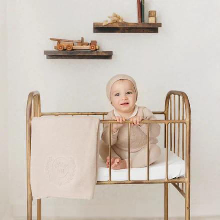 Peluche Peluche Embossed Knit Blanket - Taupe - Image 3