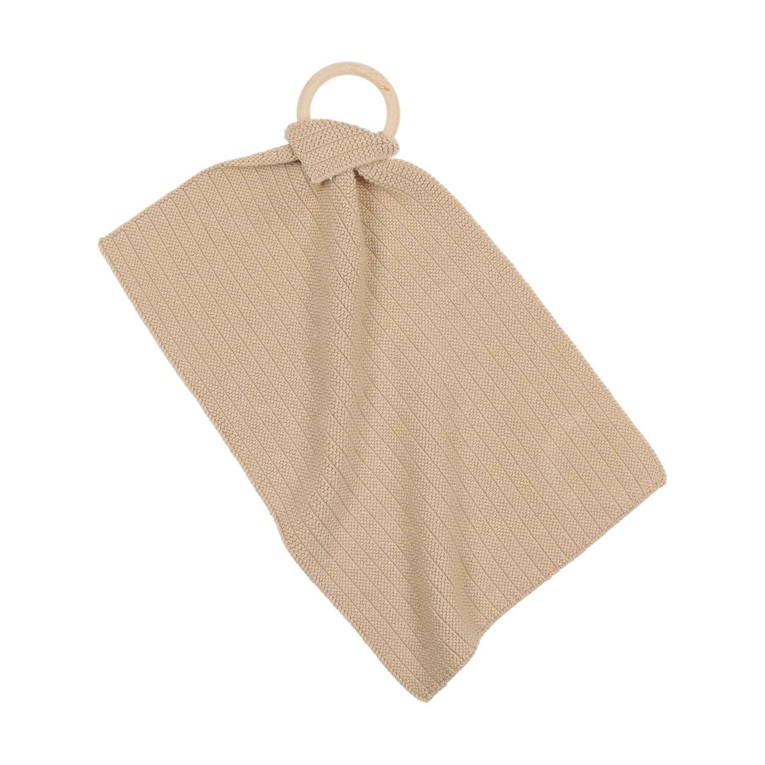 Peluche Ribbed Knitted Teether - Tan