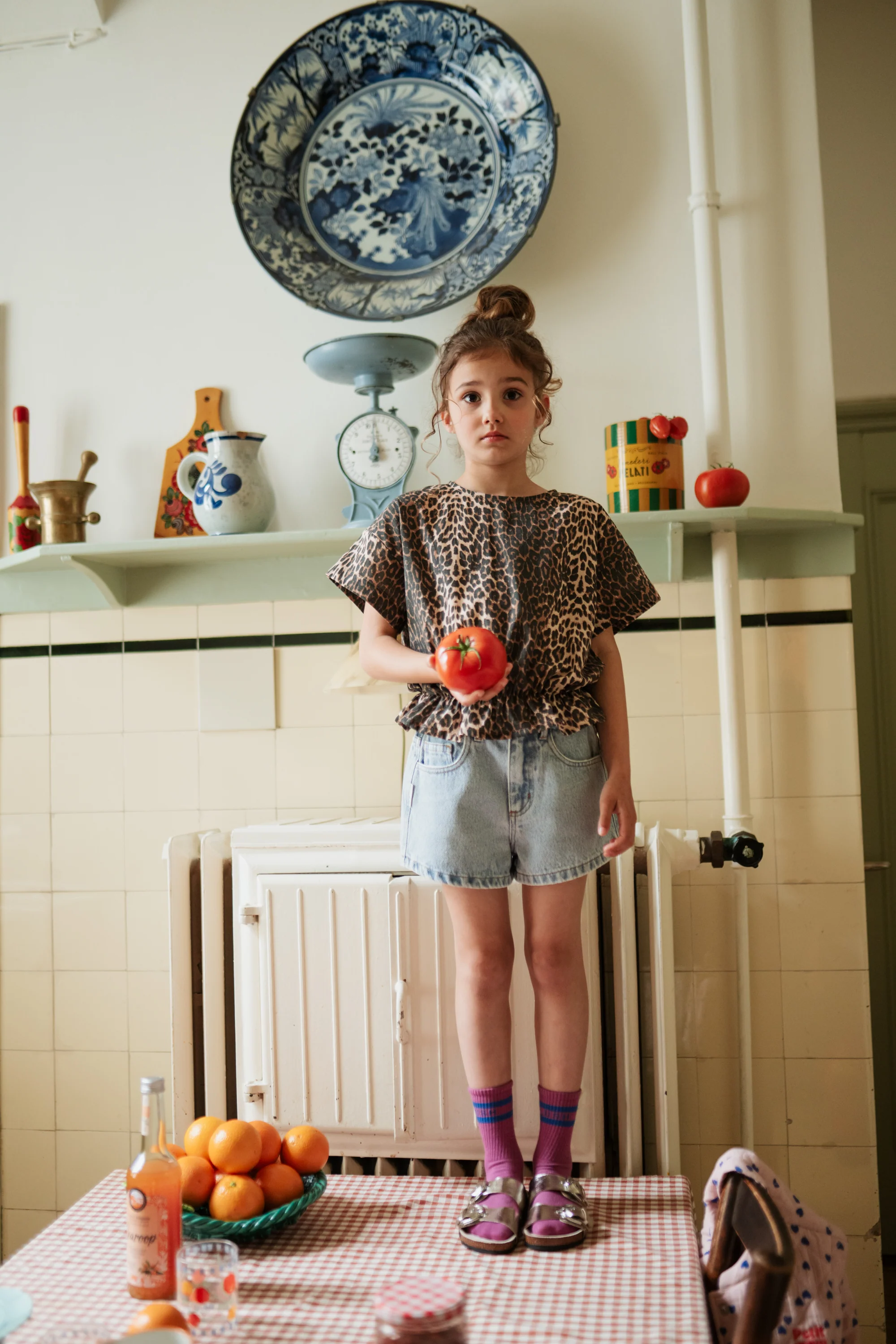 Petit Blush Elastic Waist Blouse - Leopard - Image 3