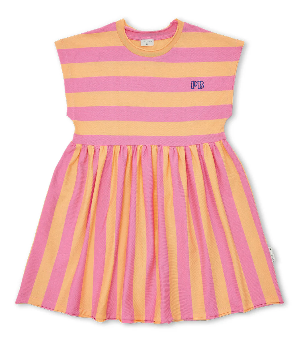 Petit Blush Stripe Dress - Cashmere Rose/Peach Cobbler - Image 2