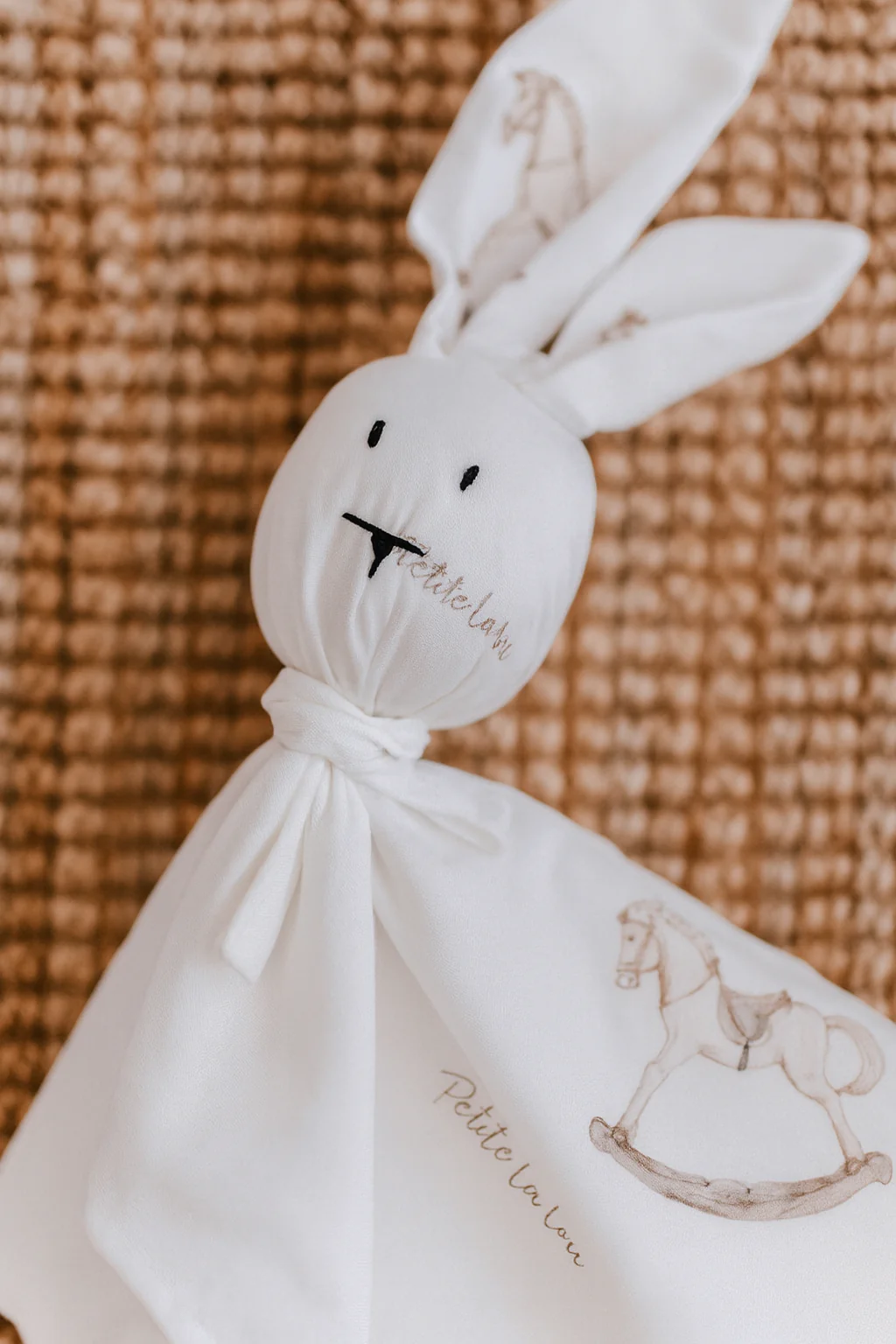 Petite Laure Rocking Horse Bunny Lovie - Beige