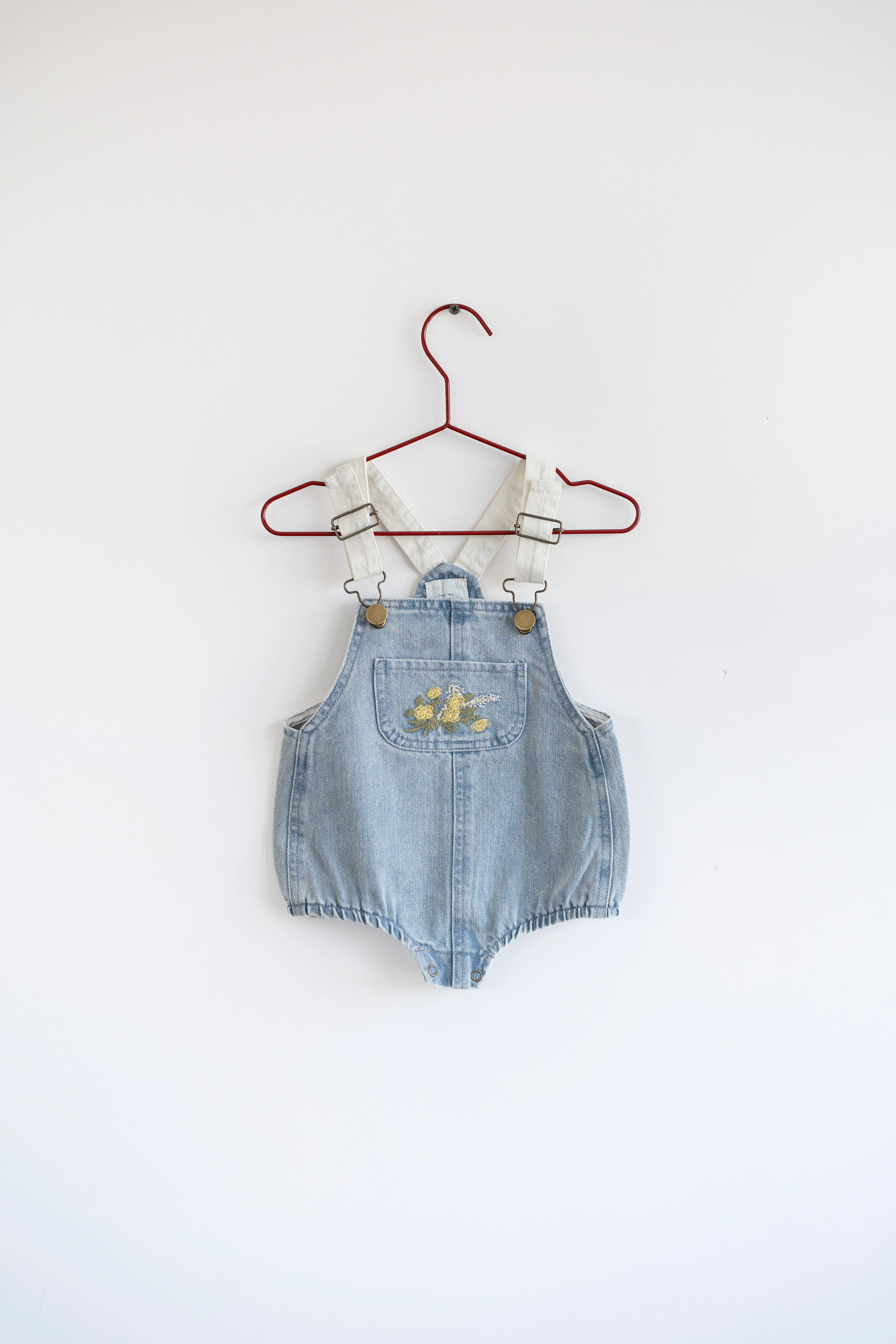 Please Mom Distressed Barrel Baby Romper