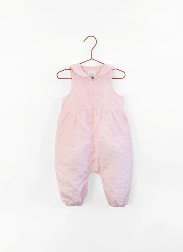 Please Mom Pink Seersucker Romper