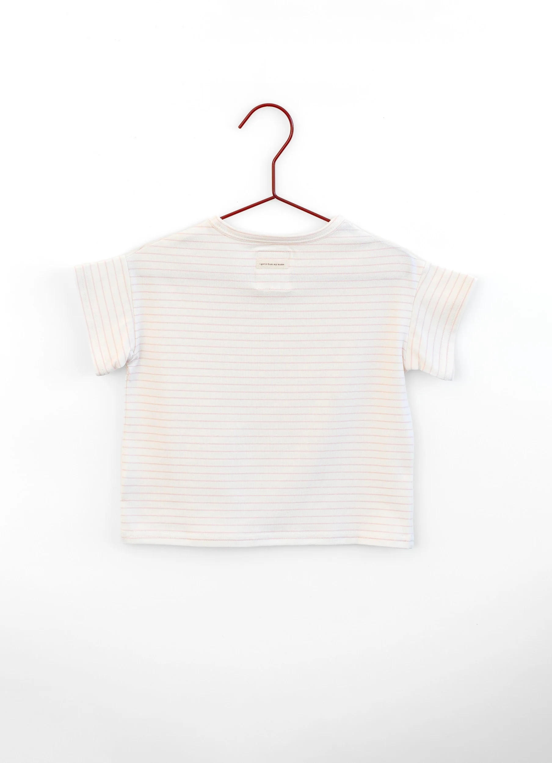 Please Mom Pink Stripe T-shirt (Short Sleeve) - Image 2