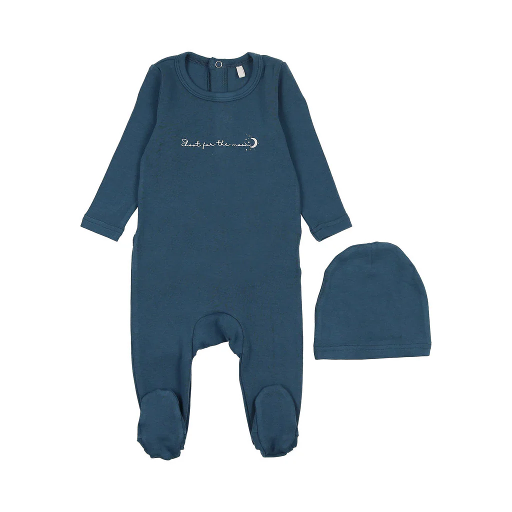 Pouf Shoot for the Moon Footie - Royal Blue