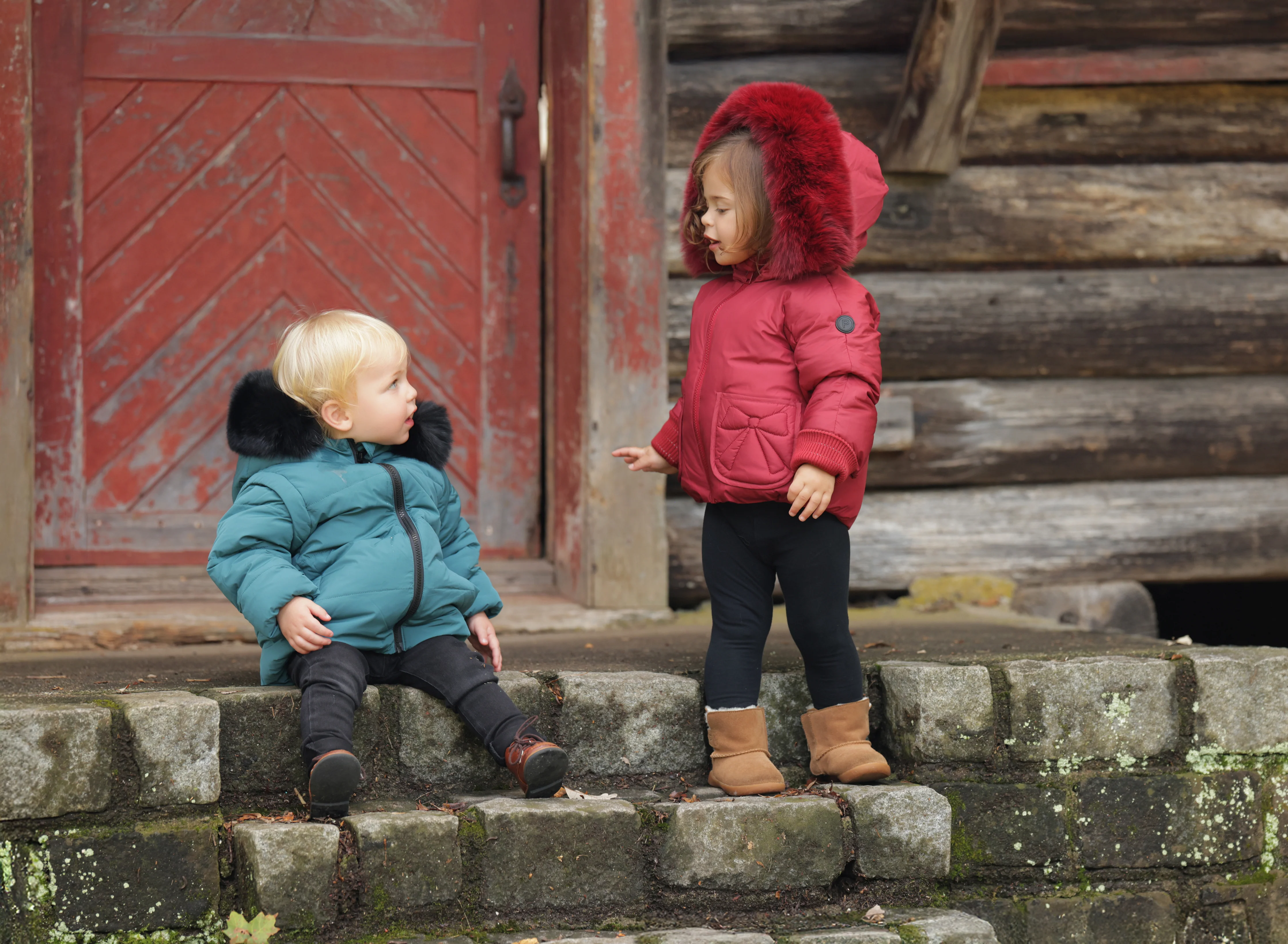 Pramie Little Girls Bow Jacket - Red - Image 3
