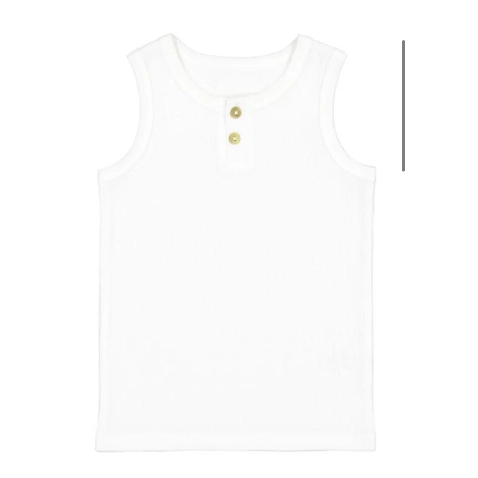 Pure White Ribbed Tank