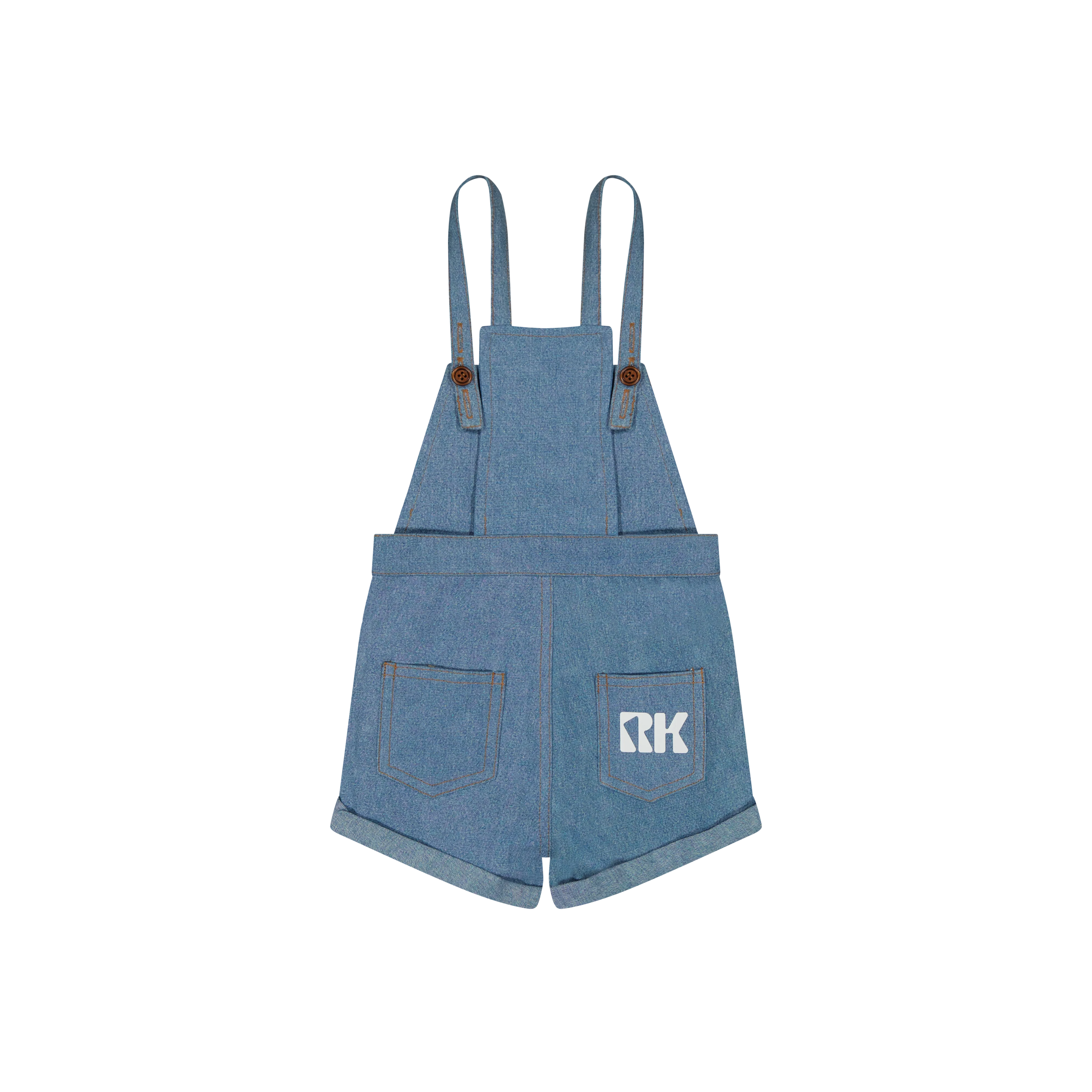 Retro Kid Hollis Denim Baby Overalls - Image 2