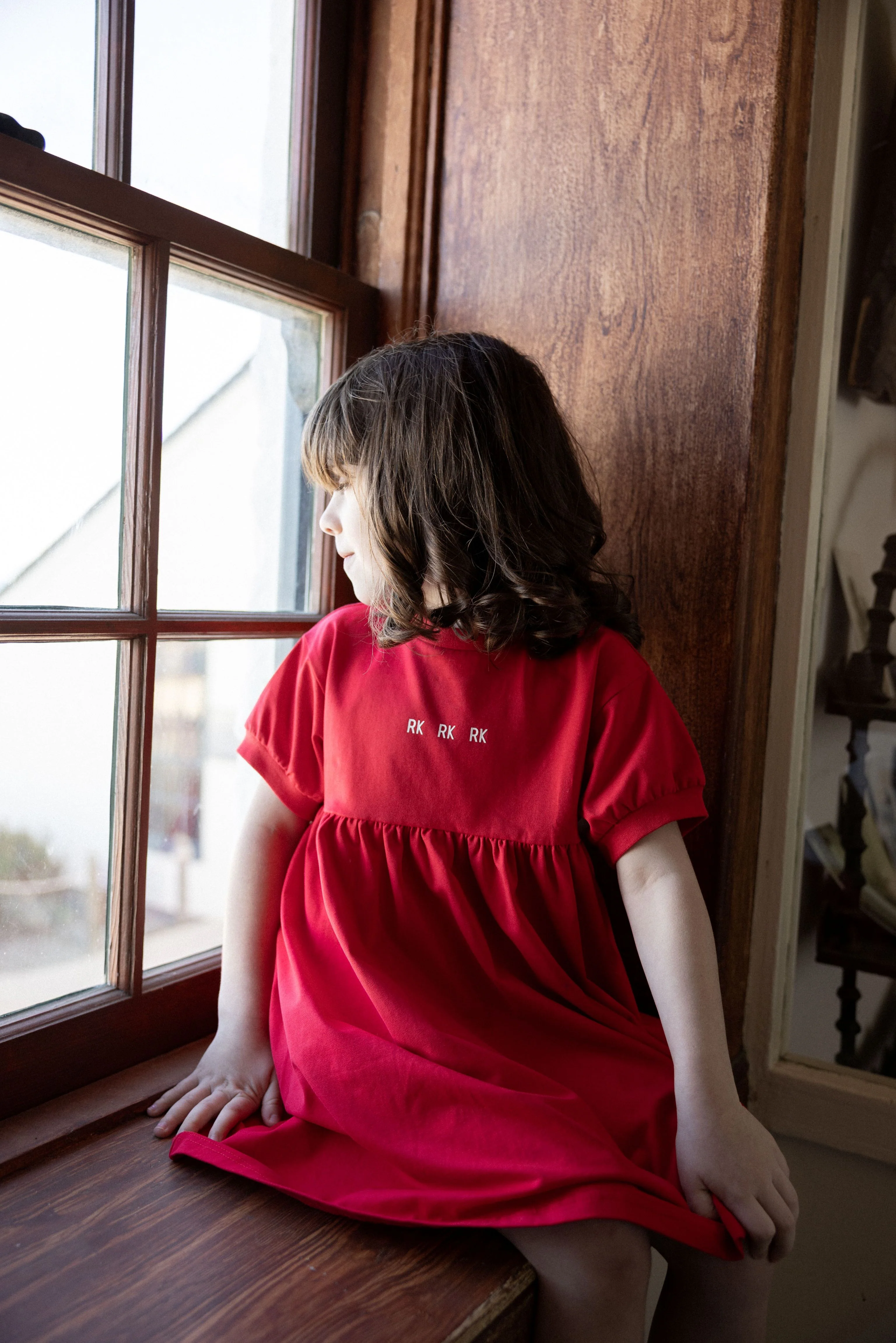 Retro Kid Hollis RK Logo Hi-Waist T-shirt Dress - Red - Image 2
