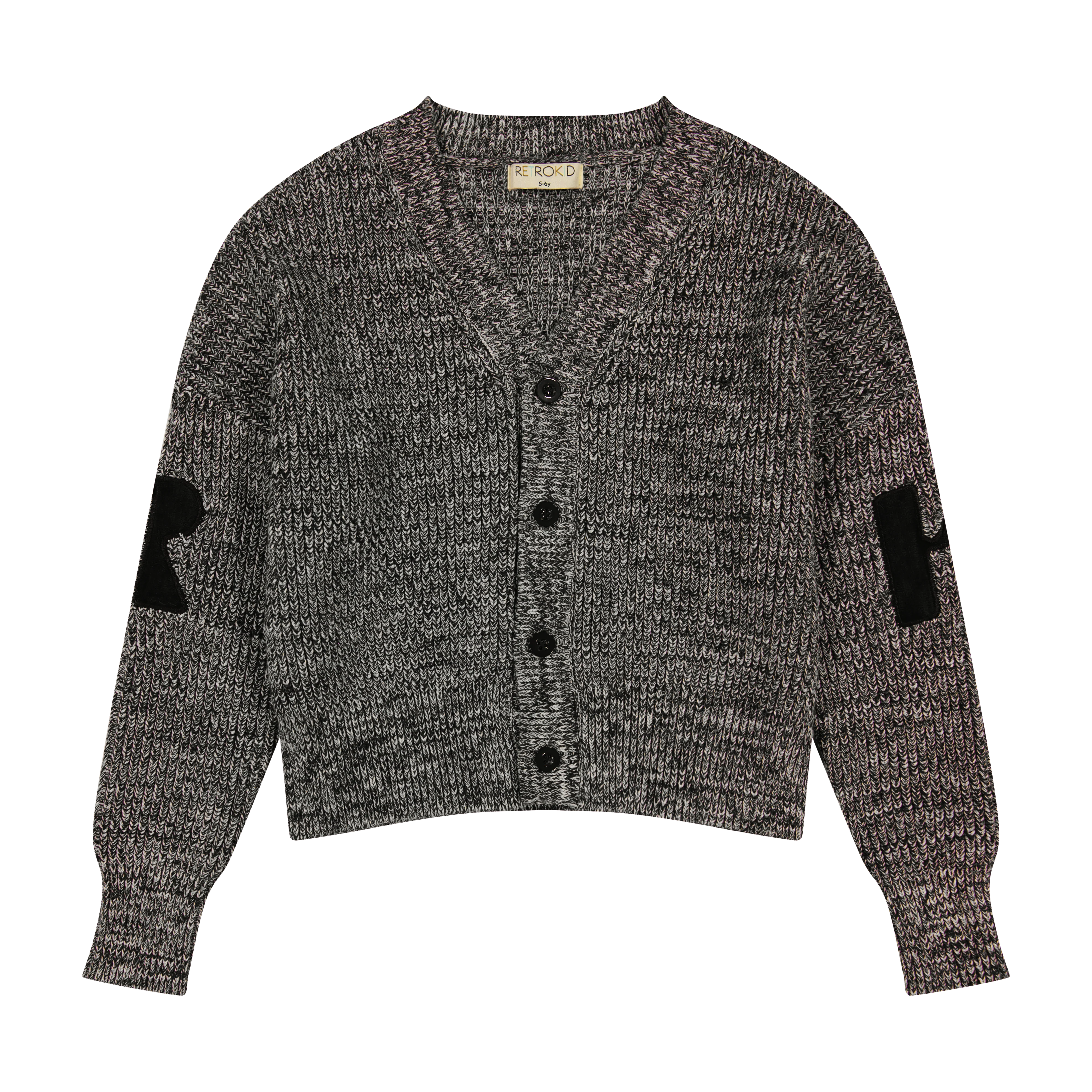 Retro Kid Nora Knit Cardigan - Black/Cream