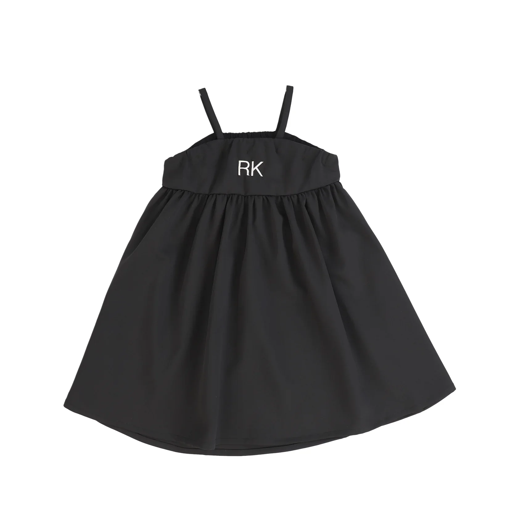 Retro Kid Ida Thin Strap Short Sundress - Black