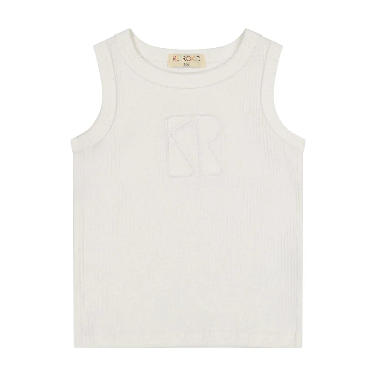 Retro Kid Waffle Tank - White